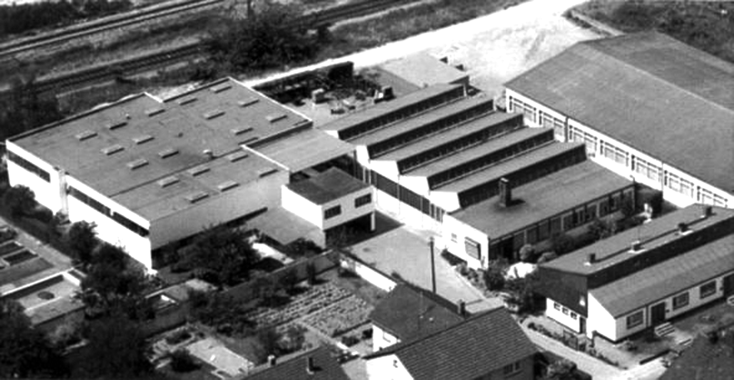 Firmengelände der MAUS GmbH in den 60er Jahren